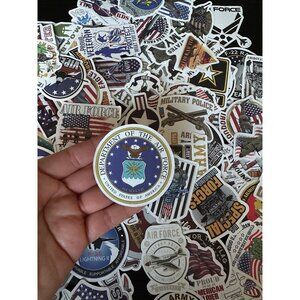 104pcs USA Patriotic Vinyl Stickers for Memorial Day Vets & Army Gear